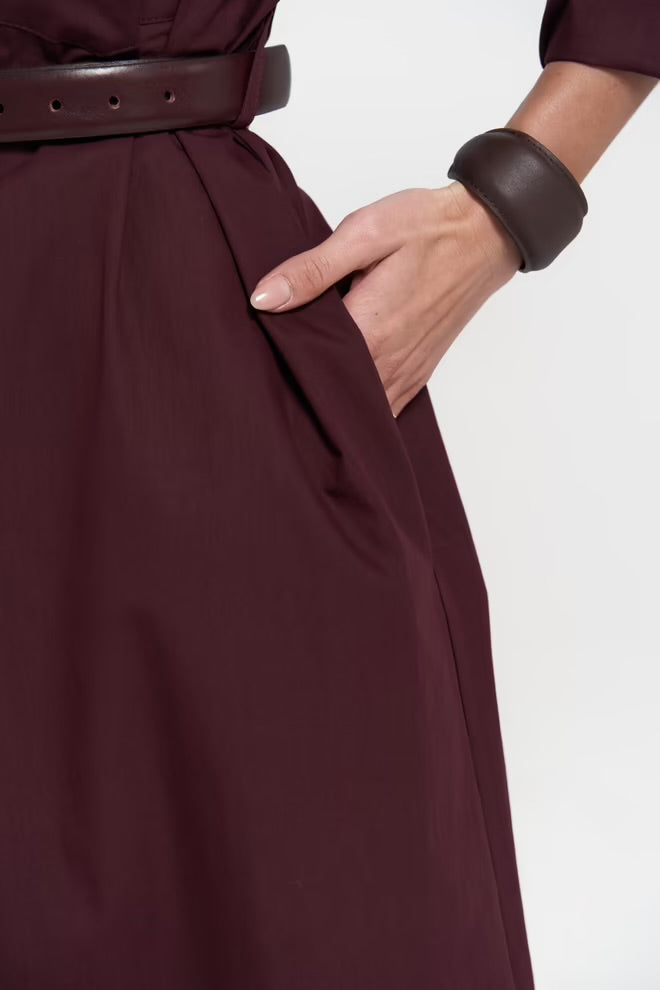 Belsay Élite – Trench Dress in Claret Authority