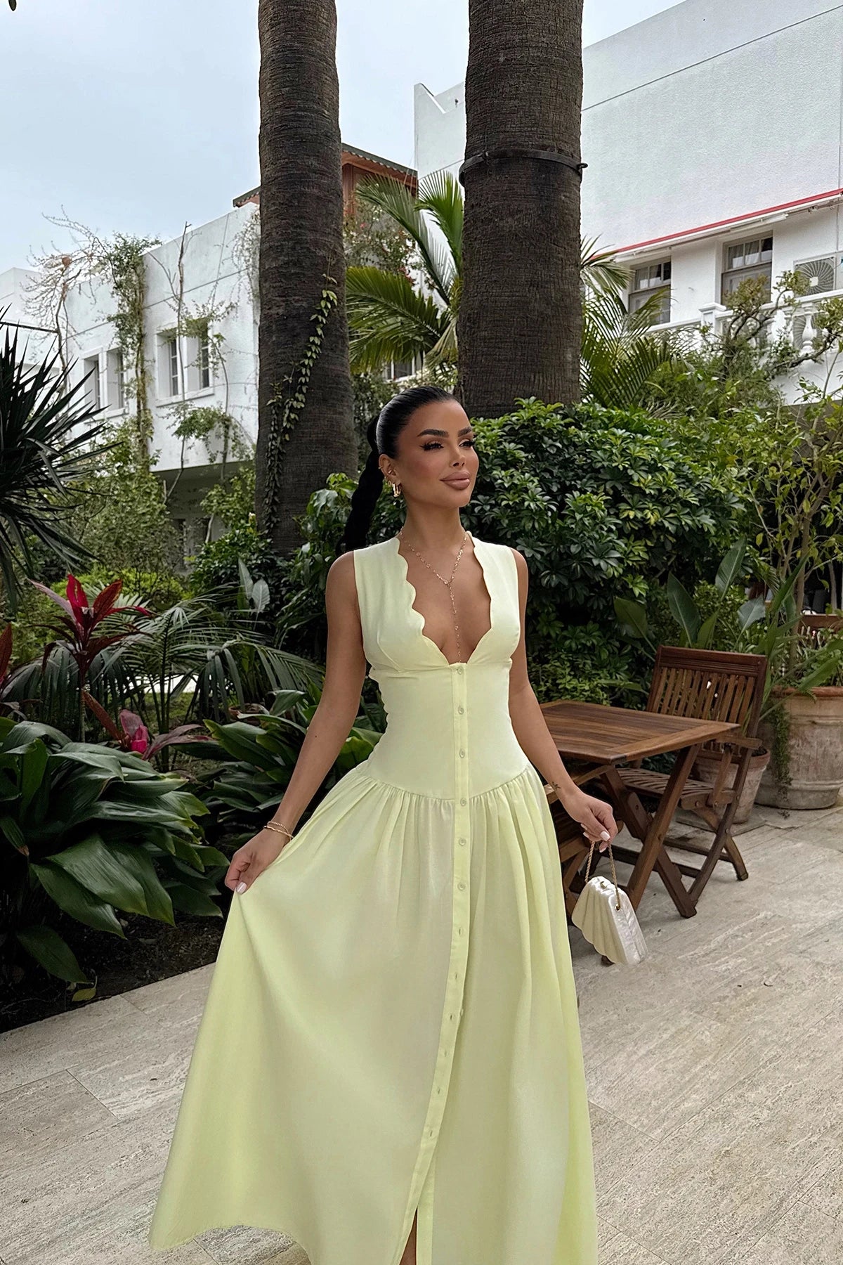 Solène Soleil – Button Glow Dress