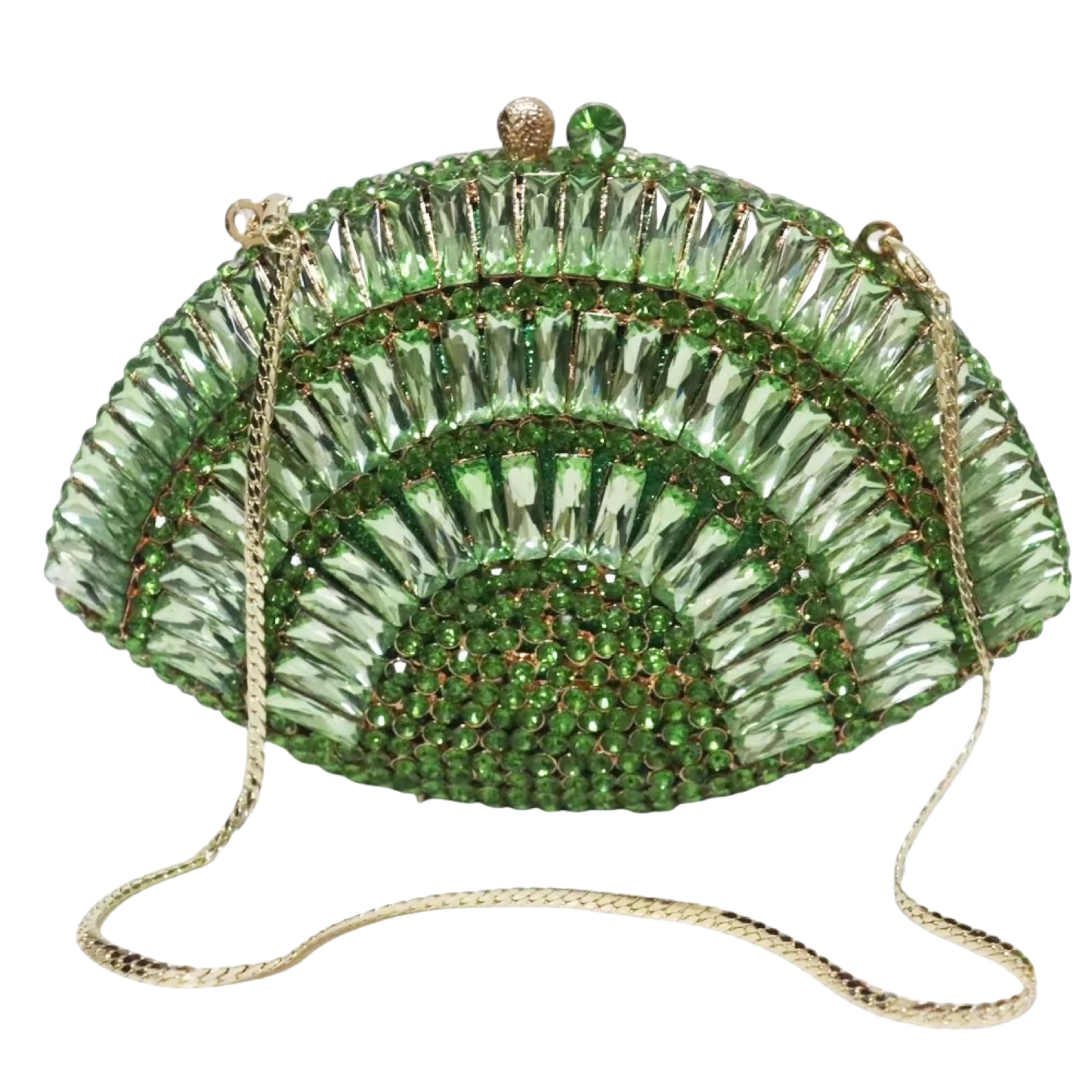 Emerald Shell – Crystal Banquet Clutch