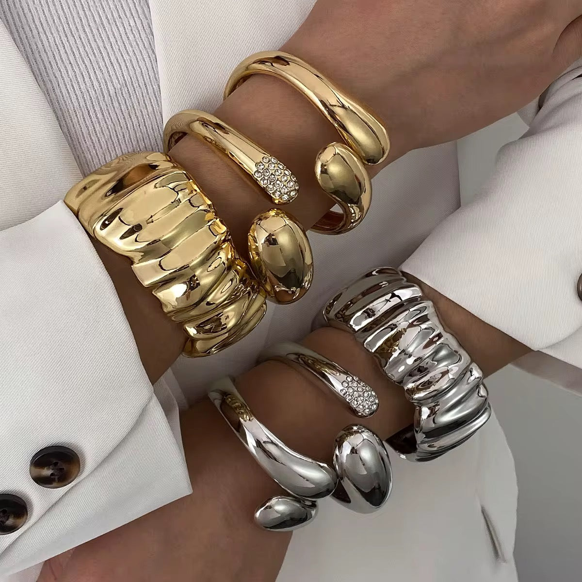 Forma Luxe – 3er Armband-Set in Gold / Silver