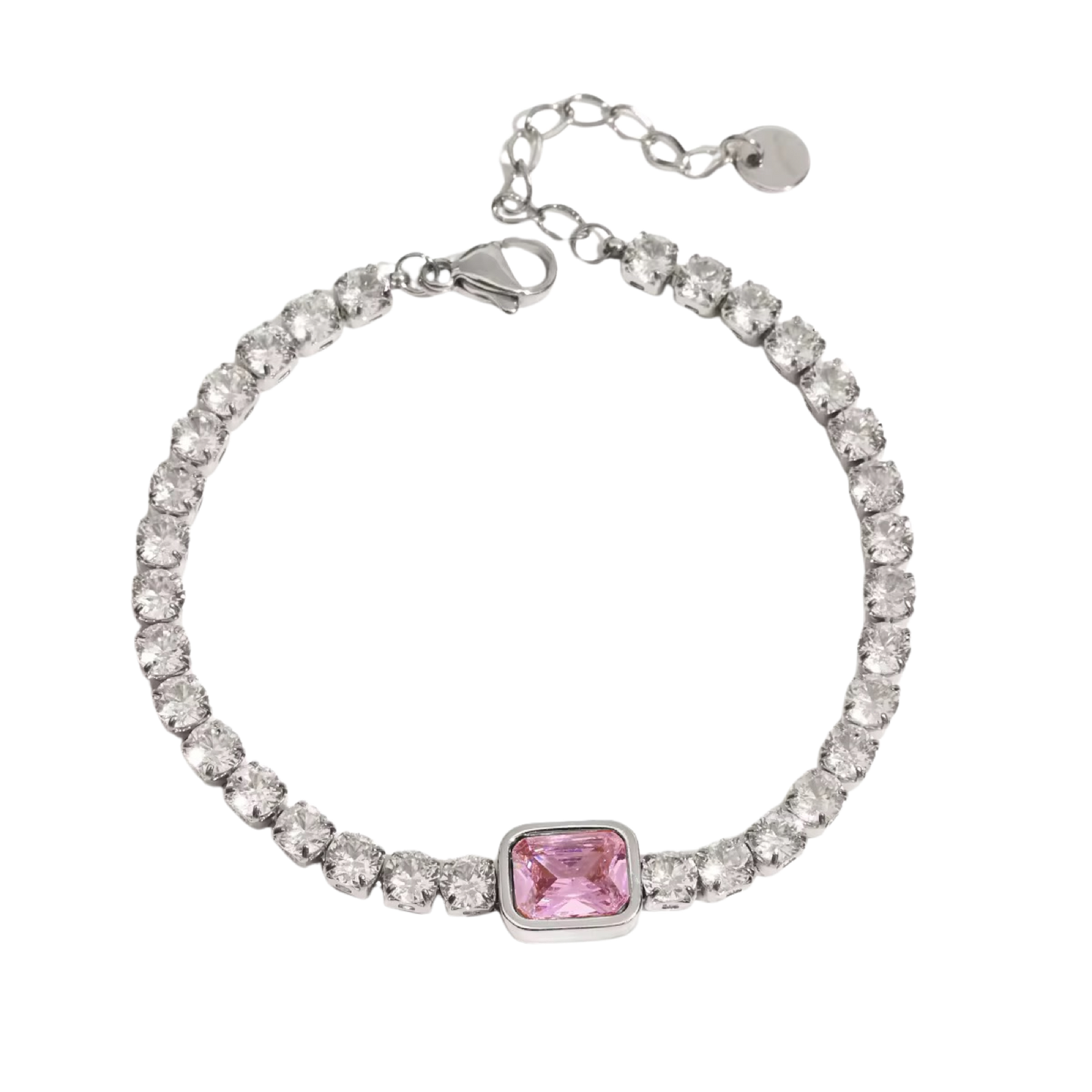 Lumière de Rosé – Tennisarmband mit Zirkonia-Fassung