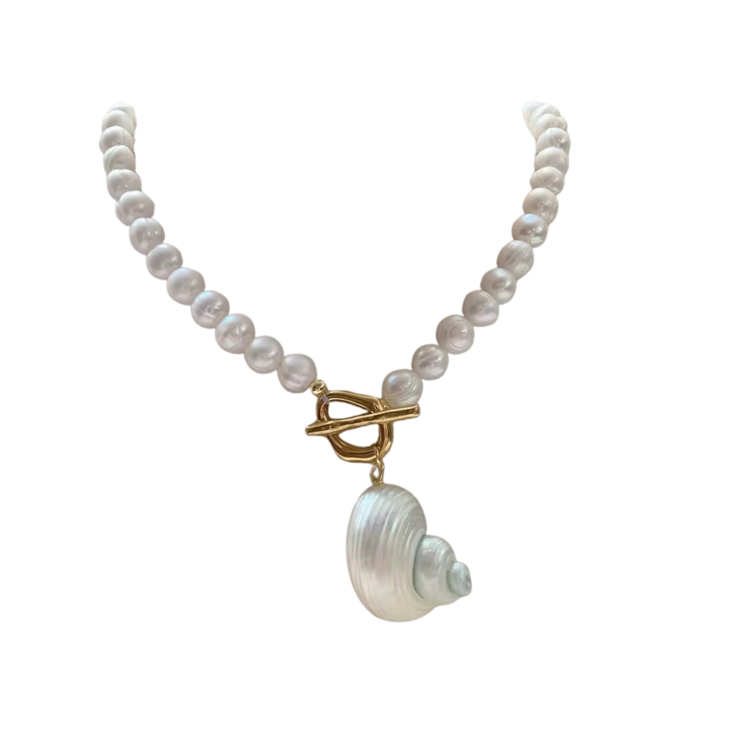 Coquille Blanche – Pearl Statement Necklace