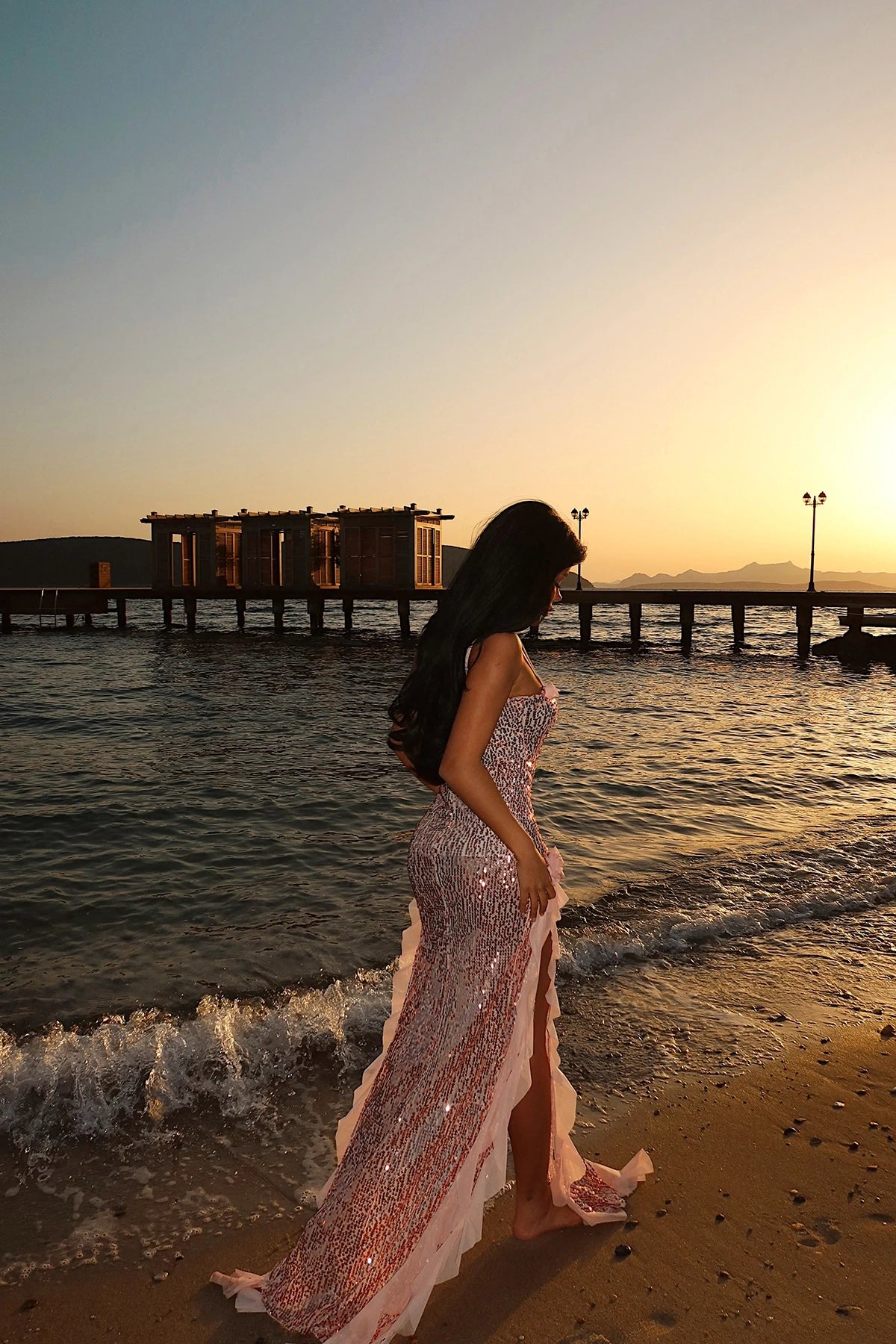 Powder Paxton – Sequin Sunset Gown
