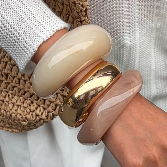 Sculptura – Resin Bangle Set