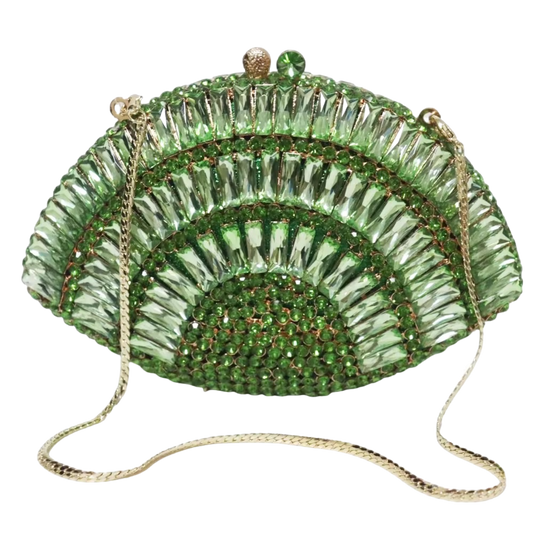 Emerald Shell – Crystal Banquet Clutch